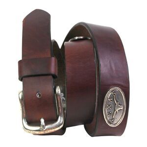 Texas BROWN GENUINE LEATHER 1 1/4"Wd CASUAL DRESS MEN'S BELT Sz 38 (F85